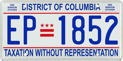 DC license plate EP1852