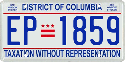 DC license plate EP1859