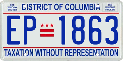 DC license plate EP1863