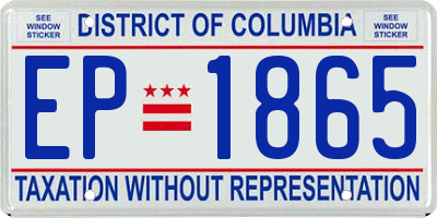 DC license plate EP1865
