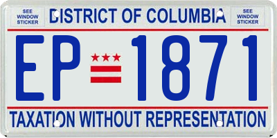 DC license plate EP1871