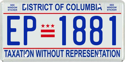 DC license plate EP1881