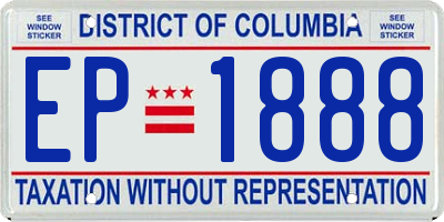 DC license plate EP1888