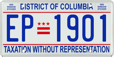 DC license plate EP1901