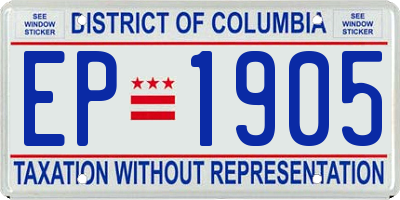 DC license plate EP1905