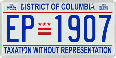 DC license plate EP1907