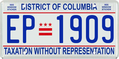 DC license plate EP1909