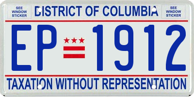 DC license plate EP1912