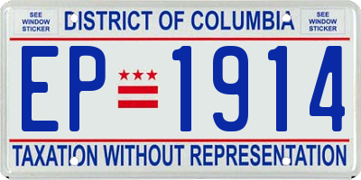DC license plate EP1914