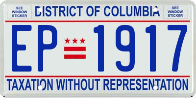 DC license plate EP1917