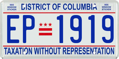 DC license plate EP1919