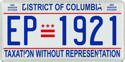 DC license plate EP1921
