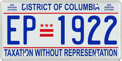 DC license plate EP1922