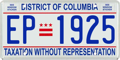 DC license plate EP1925