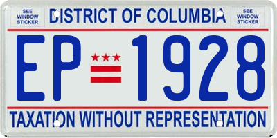 DC license plate EP1928