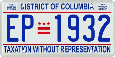 DC license plate EP1932