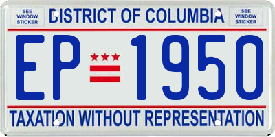 DC license plate EP1950