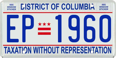 DC license plate EP1960