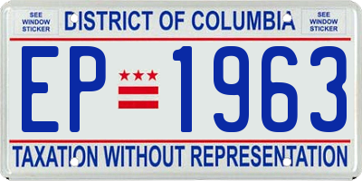 DC license plate EP1963