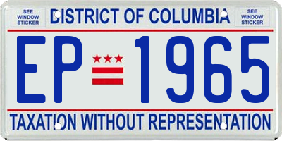 DC license plate EP1965