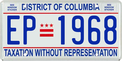 DC license plate EP1968