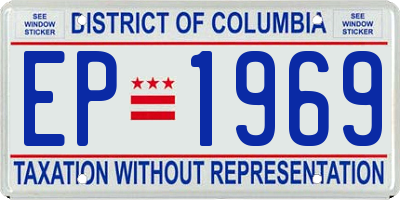 DC license plate EP1969