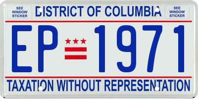 DC license plate EP1971