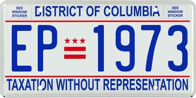 DC license plate EP1973