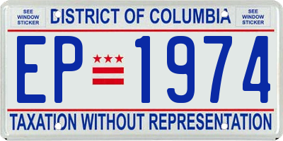 DC license plate EP1974