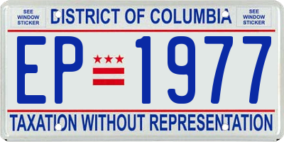 DC license plate EP1977