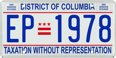 DC license plate EP1978