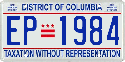 DC license plate EP1984