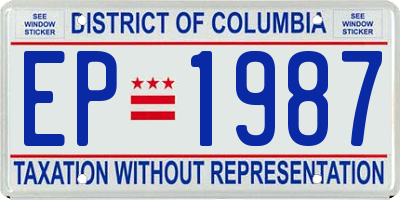 DC license plate EP1987