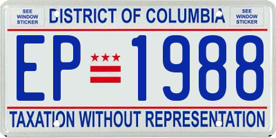 DC license plate EP1988