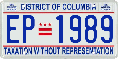 DC license plate EP1989