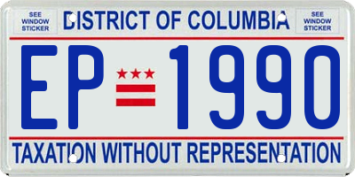 DC license plate EP1990