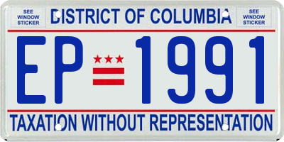 DC license plate EP1991