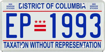 DC license plate EP1993