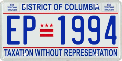 DC license plate EP1994