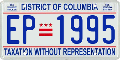 DC license plate EP1995