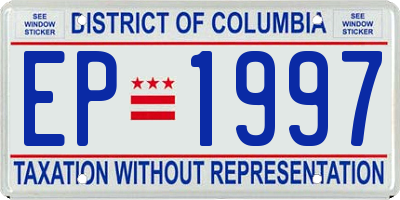 DC license plate EP1997