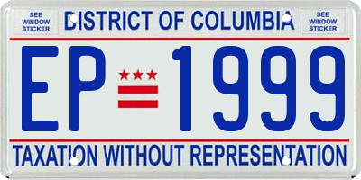 DC license plate EP1999