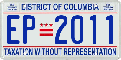 DC license plate EP2011