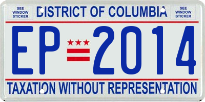 DC license plate EP2014