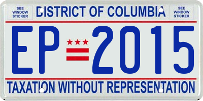 DC license plate EP2015