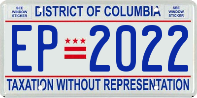 DC license plate EP2022