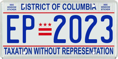 DC license plate EP2023