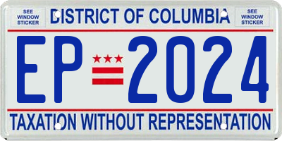 DC license plate EP2024