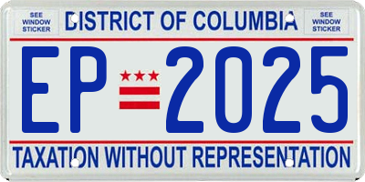 DC license plate EP2025