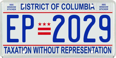 DC license plate EP2029